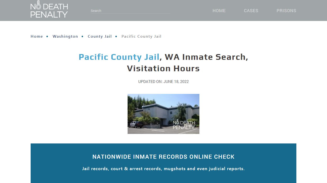 Pacific County Jail, WA Inmate Search, Visitation Hours